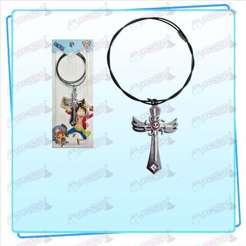 One Piece Accessories Female Emperor flag wing cross wire chain