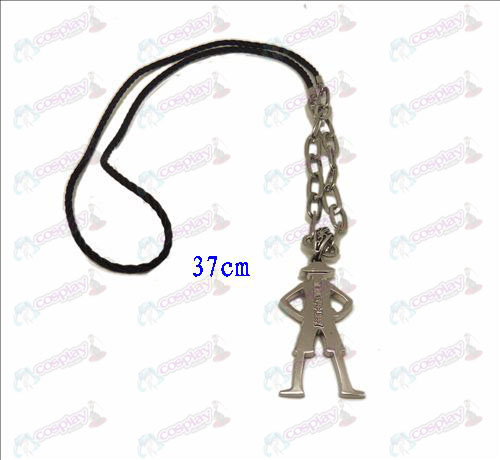 DOne Piece Accessories Luffy flag punk long necklace (silver)