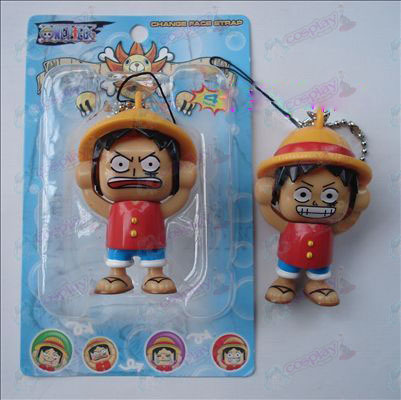 One Piece Accessories Face Luffy doll (red) Large