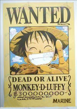 42 * 29 Luffy wanted embossed poster (photos)