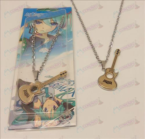 D light tone guitar necklace (gold)