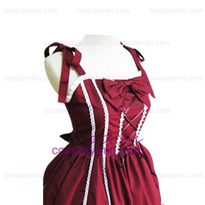 Bow Decoration Crocheted Lace Trimmed Lolita Cosplay Dress