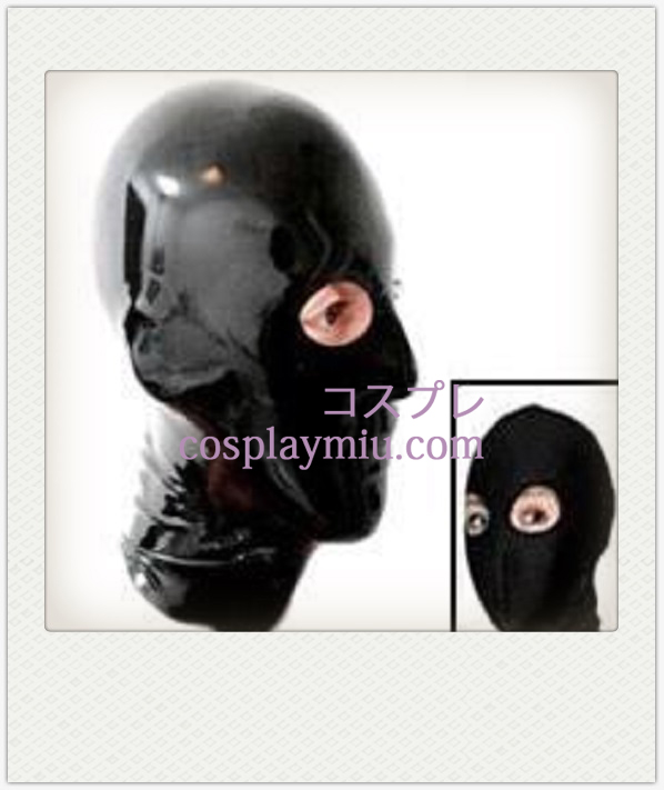 Shiny Black Cosplay Unisex Latex Mask