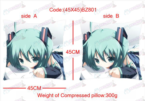 (45X45) BZ801-Hatsune Miku Accessories Anime sided square pillow