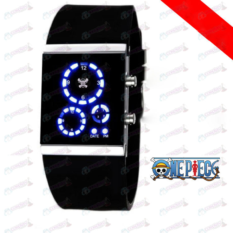 Luffy One Piece Accessories LED watch Korean version of the black flag
