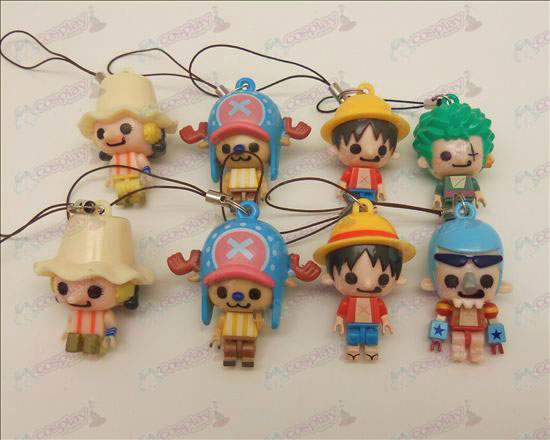 8 models One Piece Accessories Doll Mobile Strap (Sauron) movable