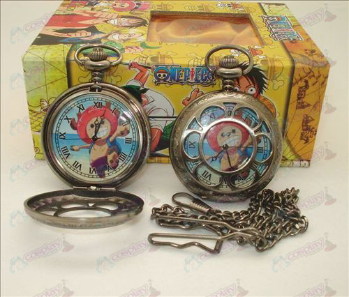 One Piece Accessories Chopper hollow pocket watch + Cards