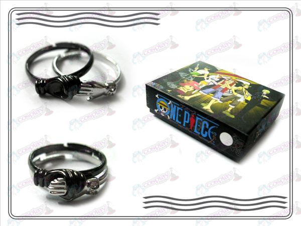 One Piece Accessories handshake Couple Ring (right)
