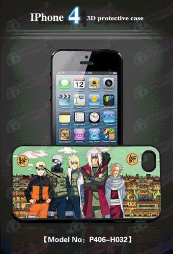 3D mobile phone shell Apple 4 - Naruto