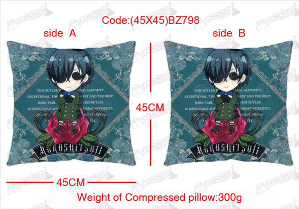 (45X45) BZ798-Black Butler Accessories Anime sided square pillow