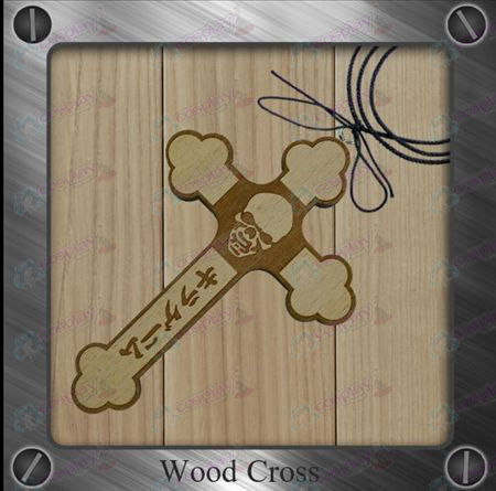 Death Note Accessories-Kito flag wooden cross necklace
