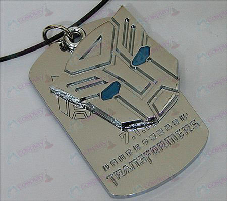 Transformers Accessories Autobots double tag necklace - blue oil - white