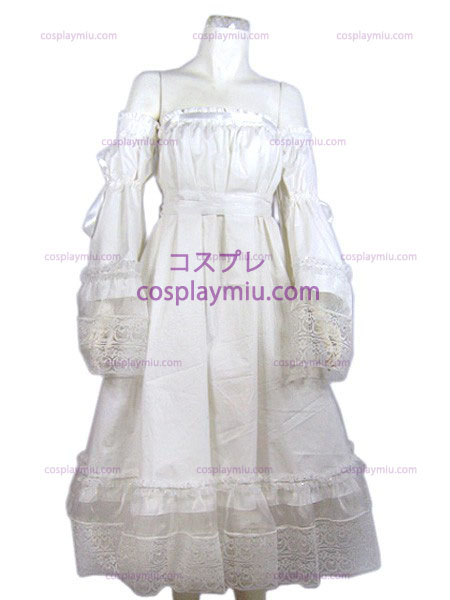 white cheap Lolita cosplay costume