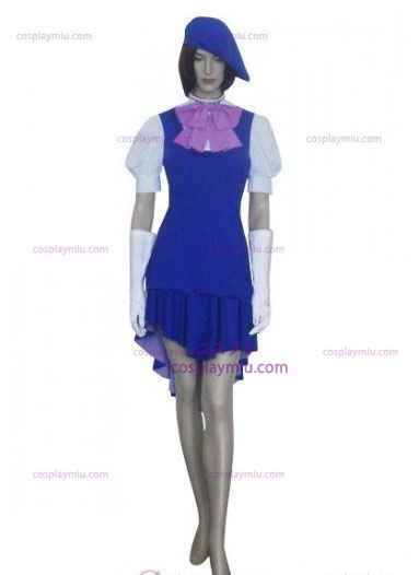 Macross Frontier Sheryl Nome Blue Dress and White Cosplay Costume