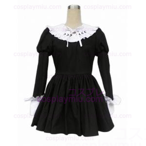 Black School Uniform Cotton Polyester Cosplay Costume