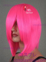 15" Hot Pink Straight Cosplay Wig