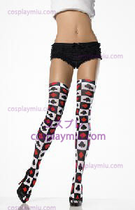 Thigh High Black Red White Cards