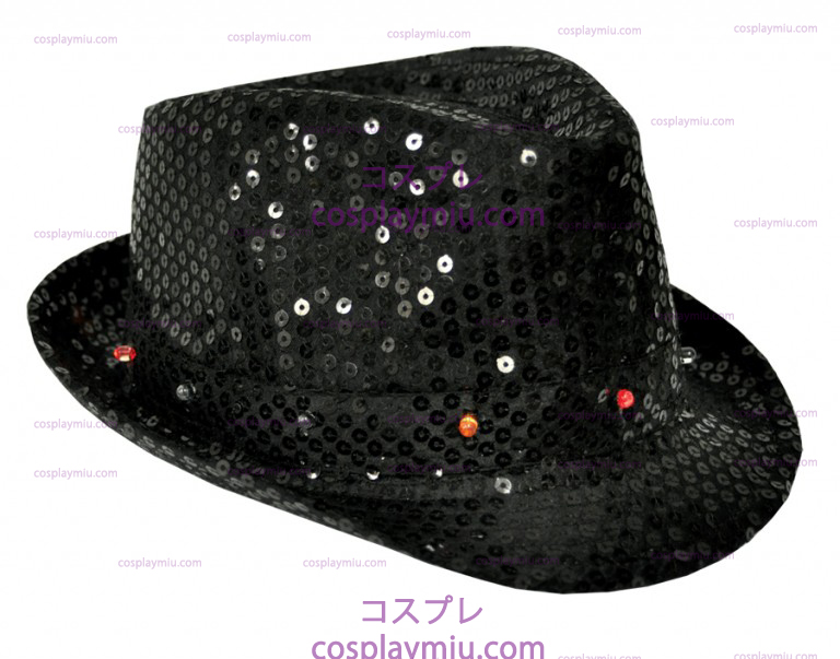Light up Sequin Black Hat