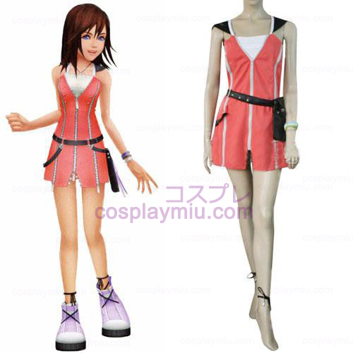 Kingdom Hearts 2 Kairi Pink Dress Cosplay Costume