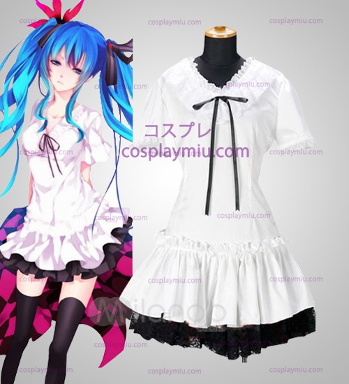 Vocaloid Miku White Cosplay Costume Dress