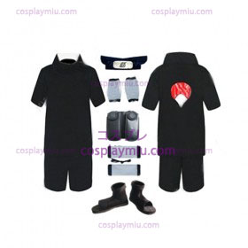 Naruto Sasuke Uchiha Black Cosplay Costume and Accessories Set