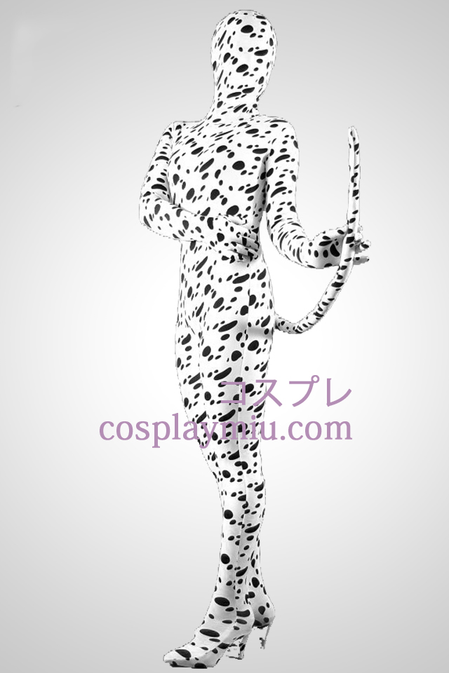 Dalmatians Skin Lycra Spandex Unisex Zentai Suit With Tail