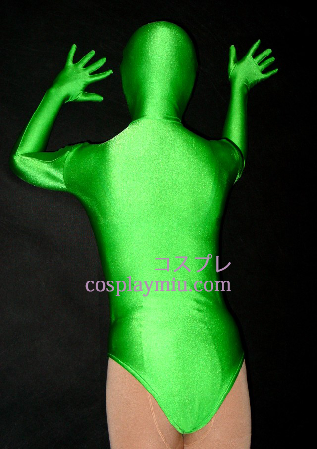 Green Halfbody Lycra Spandex Zentai Suit