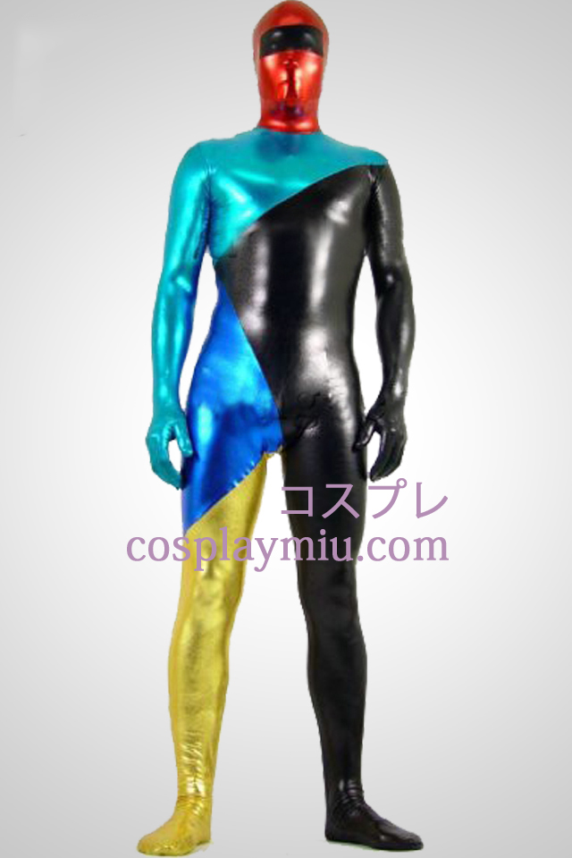 Shiny Metallic Five Colers Unisex Zentai Suit
