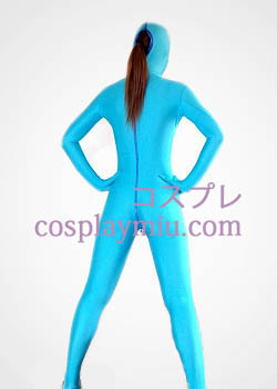 Blue Open Eyes And Mouth Lycra Spandex Zentai