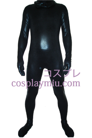 Black Shiny Metallic Zentai Suit