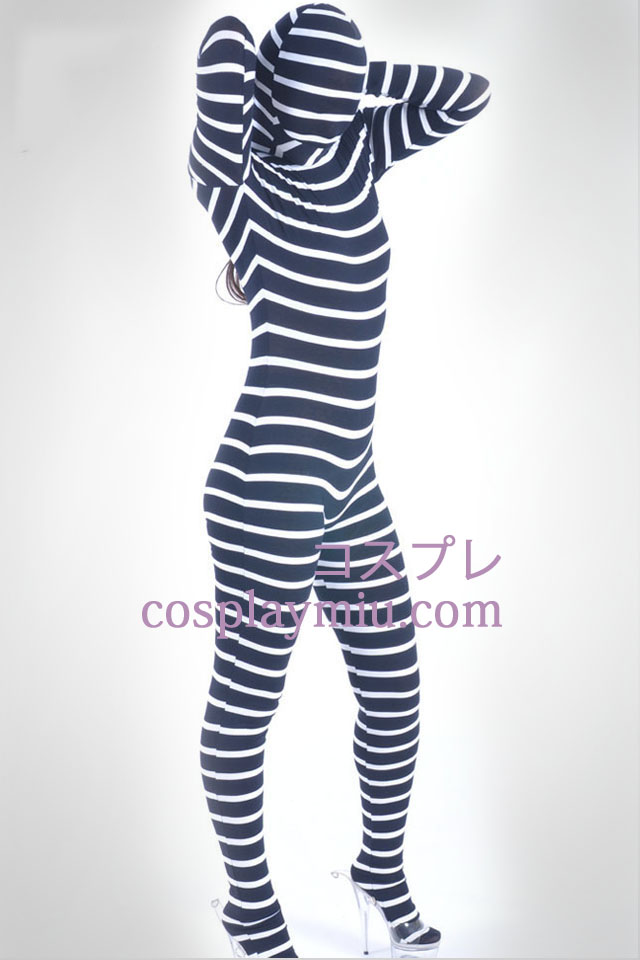 Zebra Pattern Unisex Lycra Spandex Zentai Suit